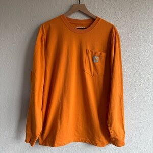 Carhartt orange long sleeve tee size small